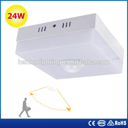 Led surface mounted panel light 24w square led sensor ceiling lamp