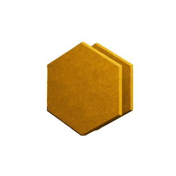 Painel acústico hexagonal PET para parede