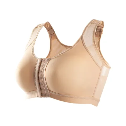Large Size Free Samples Front Buckle Closure Sports Bra for Postoperative Underwear