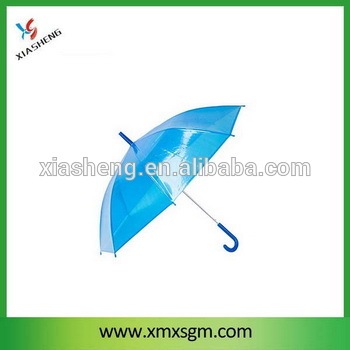 Clear Blue PVC Straight Umbrella