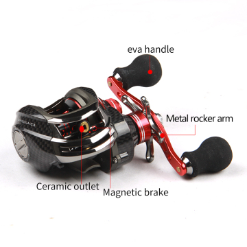 Baitcasting Baitcasting Reel Baitrunner w czarnym papierowym pudełku z aluminiowym metalowym opakowaniem