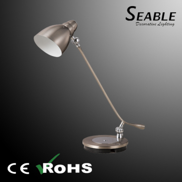 Top quality iron desk lamp, chrome table reading light