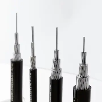 Aerial lines lushan XLPE sheath steel core stranded al conductor 10KV aerial wire cables  