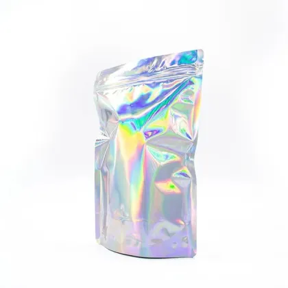 Zipper Laser Holographic Mylar Bags Holographic Pouches