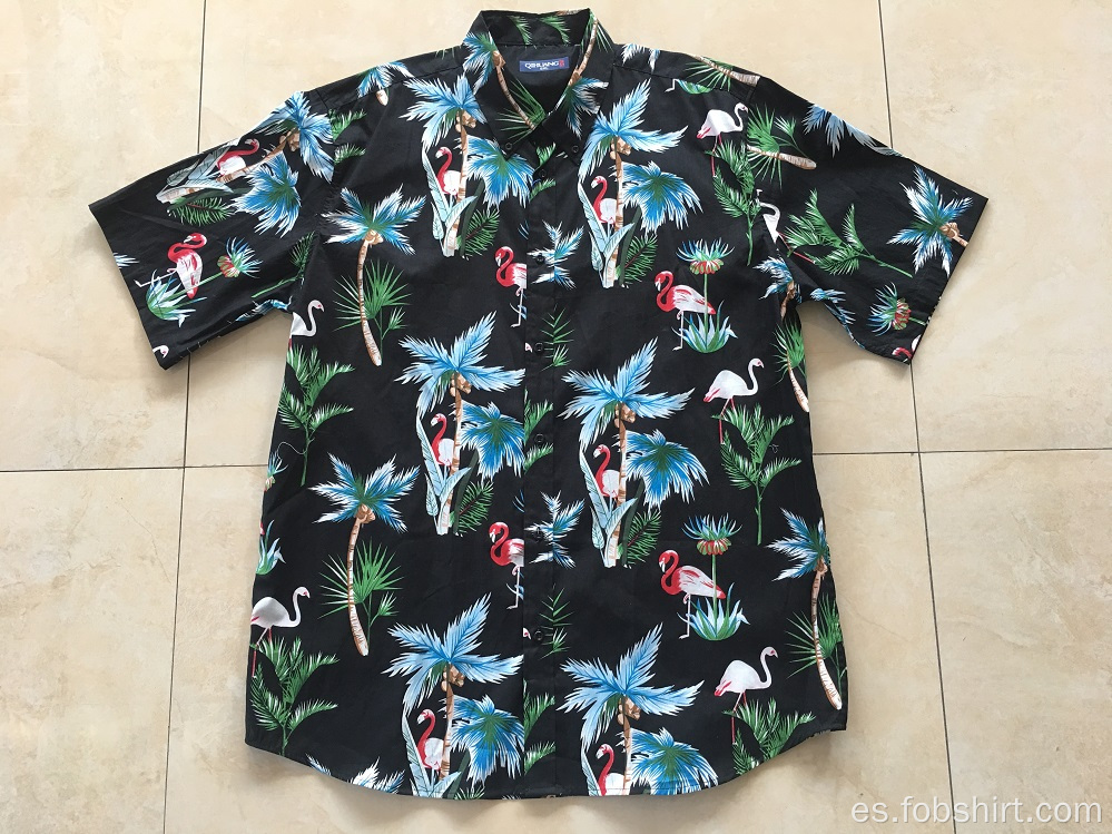 Camisa Hawaii Con Estampado De Algodón españa