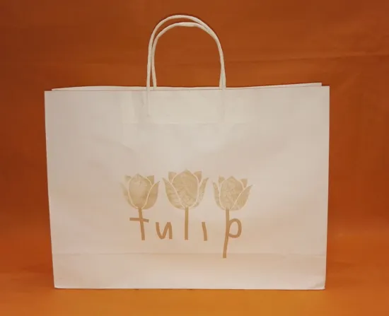 paper shopping bag with flower print