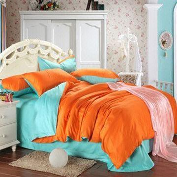4-piece high-end luxury cotton sateen bedding set, long stapled cotton
