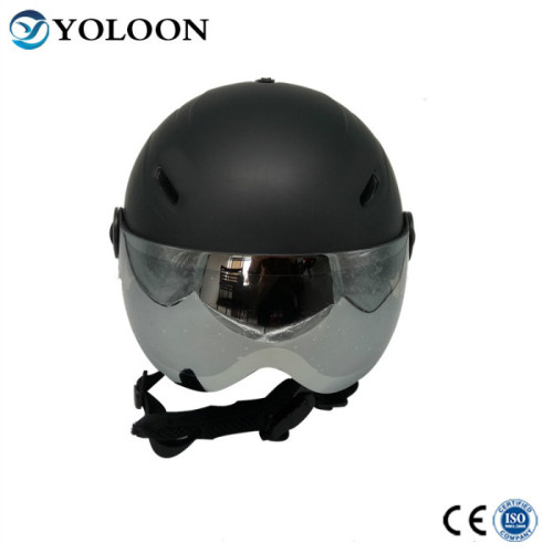 Mens Black Ski Helmet With Visor Womens