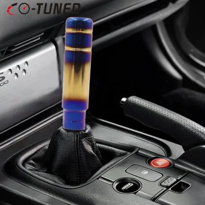 Titanium Blue Shift Knob - Aluminum Long Car Gear Shift Knob