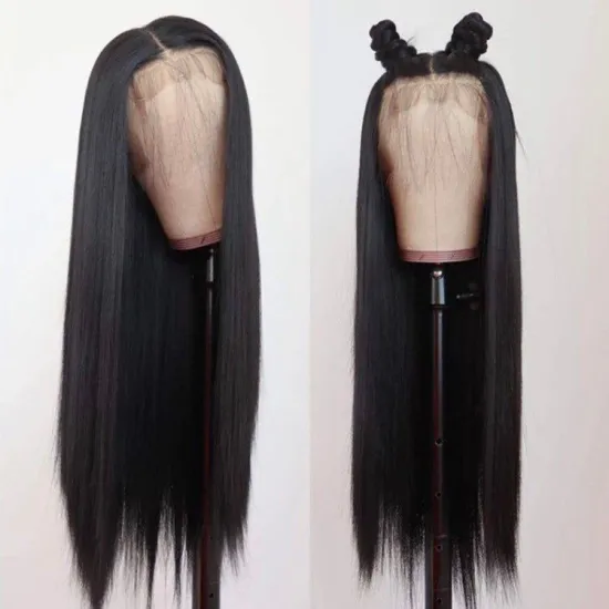 Xuchang Wholesale Transparent Lace Double Drawn Raw Hair Wigs Human Hair Lace Front Straight Wig