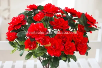cheap flower plant, 40cm 7 heads artificial azalea flower bonsai, silk flower, plant flower, flower bush