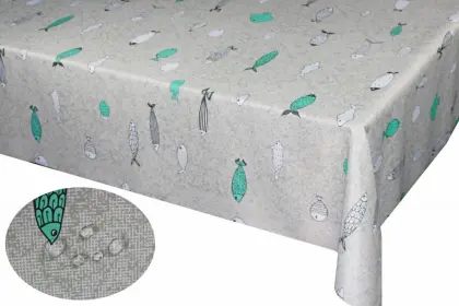 Chatsworth linen Pu coated Tablecloth