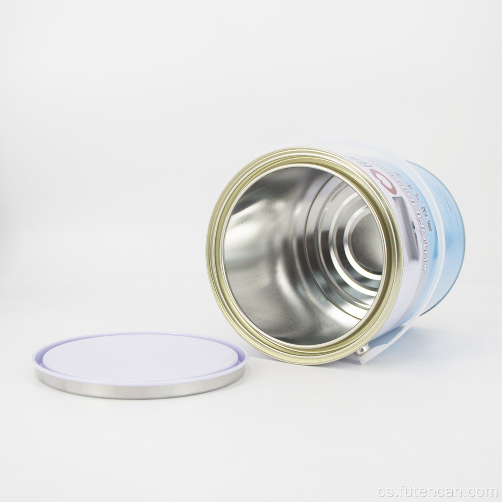 4l prázdná kulatá plechovka od barvy