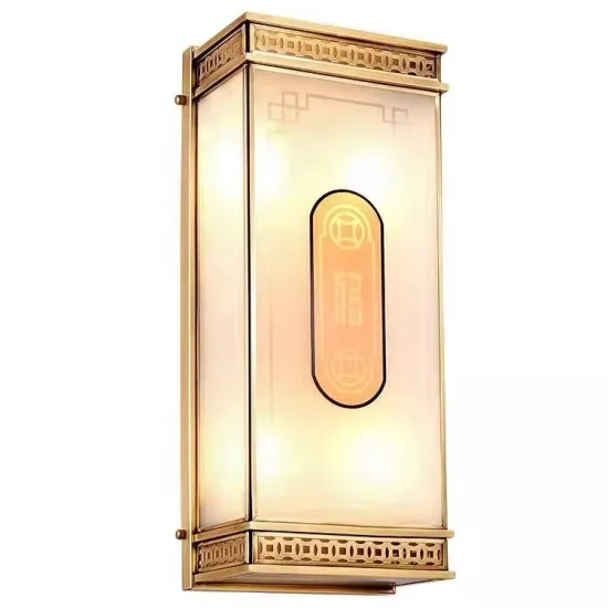 Waterproof LED Copper Outdoor Wall Lamp for Balcony, Hallway, Doorway, Corridor, and Staircase