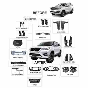 Fortuner 2012 actualizado al kit Fortuner Body 2016 para accesorios 4x4