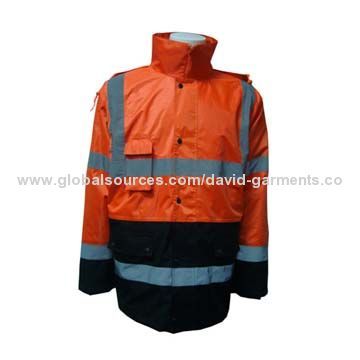 Reflective Safety Clothing with 300D Oxford/PU Fabric, S to XXL Size