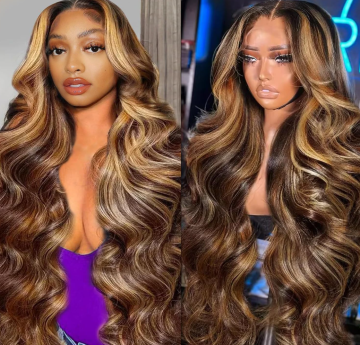 30Inch 13x6 Honey Blonde Body Wave Human Hair Wig