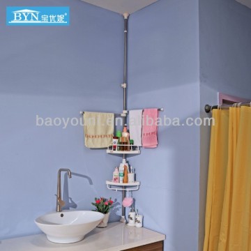 BAOYOUNI plastic bathroom corner shelves plastic bathroom shelf bath supplies extendable rack DQ-0931