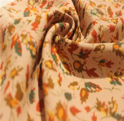 100%Ecovero rayon poplin fabric discharge printed fabric