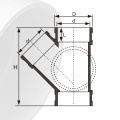 Bs5255 / 4514 Drainage Upvc Y-tee Porte latérale Gris Couleur