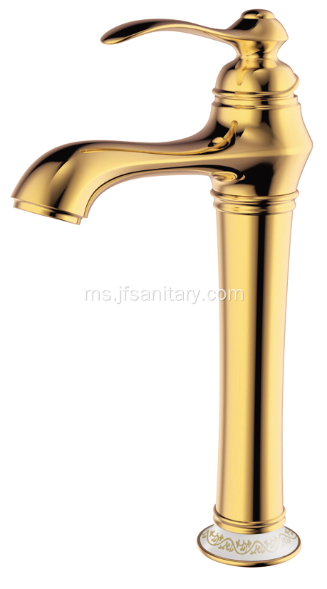 Gold Single Lever Vintage Antique Wessel Sink Faucet