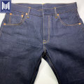 12 ~ 17oz logo personalizado hombres jeans de mezclilla selvedge