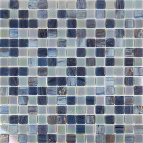 Nebula gold line Carreaux de mosaïque modernes bleu émeraude