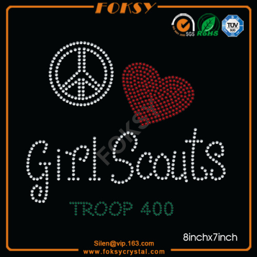 Peace Love Girl Scouts t shirt transfers wholesale