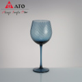 ATO glass colored red wine glasses with stem