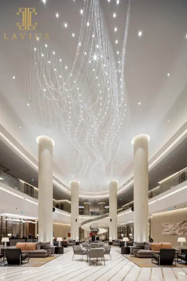 Spherical flush designe crystal chandelier lighting