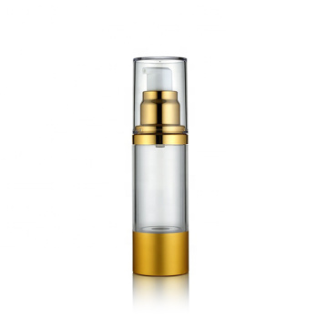 Paquete cosmético de alta calidad vacío 30 ml 50 ml 100 ml de botellas de bomba de aire de oro de plástico cuidado de la piel