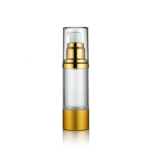 hoogwaardige cosmetische pakket leeg 30 ml 50 ml 100 ml 100 ml plastic gouden airless pompflessen huidverzorging