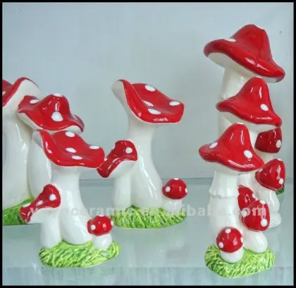 ceramic mushrooms garden ornaments