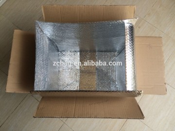 frozon food transport aluminum foil insulation carton box Food Thermal Parcel Delivery Aluminum Foam Lined Insulation Carton
