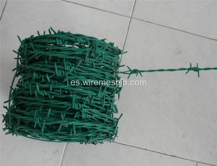 Valla de alambre de púas recubierto de PVC