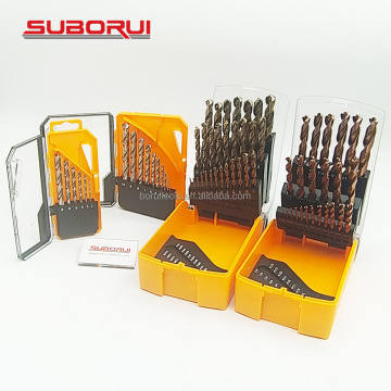 SUBORUI Manufacturer 10pcs DIN338 Ground HSS Drill Bit Set for Stainless Steel - China OEM