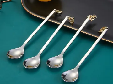 304 Stainless Steel Coffee Spoon Creative Text Spoon