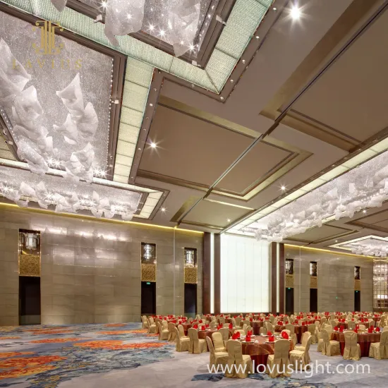 High luxury hotel restaurant chandelier white large custom lighting decorative chandelier banquet hall chandelier restaurant cha