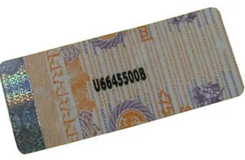 hot stamping anti-fake hologram label