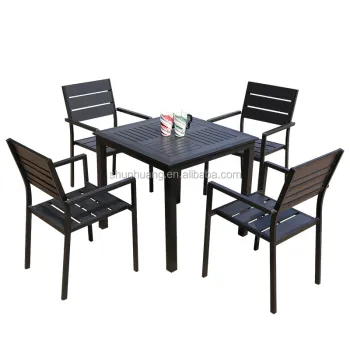 Outdoor Garden Plastic Wood Leisure Dining Chair