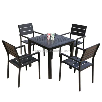 Outdoor Garden Plastic Wood Leisure Dining Chair