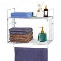 Wall Mount Metal Wire Bathroom Shelf Organizer