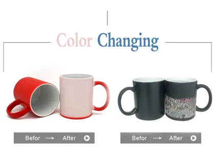 Custom Design Magic Color Changing 11oz Black Sublimation Cup