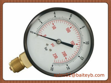 3.5"(88mm)steel case bottom connection water pressure gauge