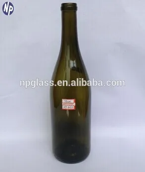 dark green glass wine bottle with cork