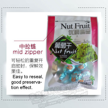 Aluminum Zipper Package  Bags with Clear Window