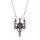 Vintage Double Dragon Sword Alloy Necklace