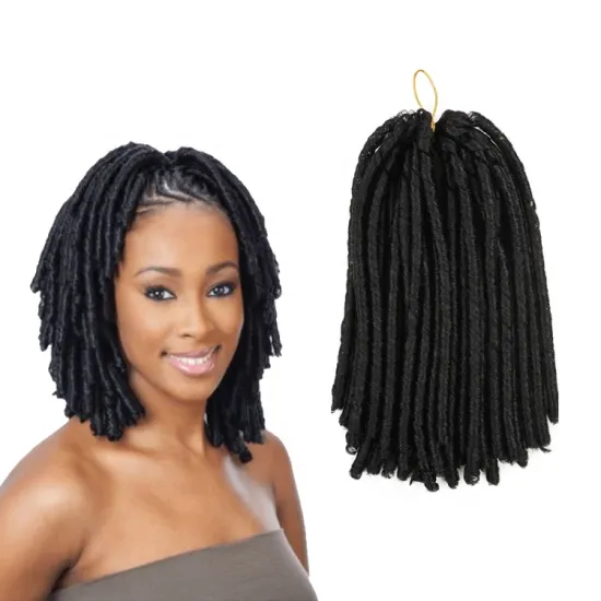 14inch 70g/pack soft locs Crochet Braids Synthetic Braiding Hair Extension Afro Hairstyles Soft Faux Locs Brown Black Thick Full