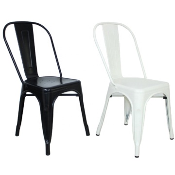 Wholesale Modern Industrial Stackable Restaurant Tables and Iron Metal Chairs