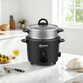 7-Cup Electric Drum Rice Cooker with Aluminum Steaming Tray